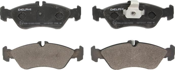 Delphi LP1596 - Гальмівні колодки, дискові гальма autozip.com.ua