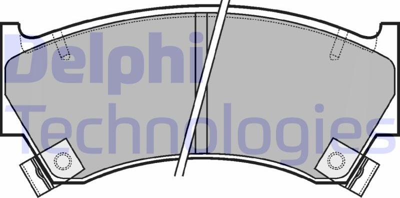 Delphi LP1590 - Гальмівні колодки, дискові гальма autozip.com.ua