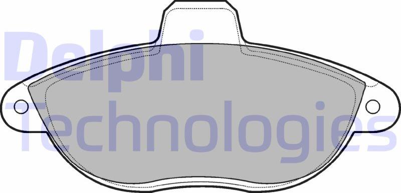 Delphi LP1592 - Гальмівні колодки, дискові гальма autozip.com.ua