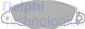 Delphi LP1554 - Гальмівні колодки, дискові гальма autozip.com.ua