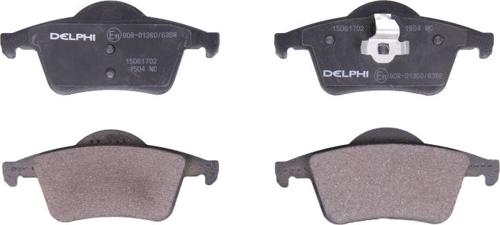 Delphi LP1504 - Гальмівні колодки, дискові гальма autozip.com.ua