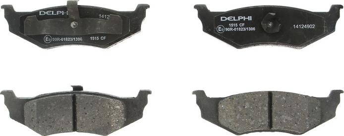 Delphi LP1515 - Гальмівні колодки, дискові гальма autozip.com.ua