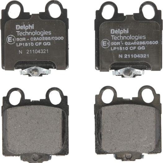 Delphi LP1510 - Гальмівні колодки, дискові гальма autozip.com.ua