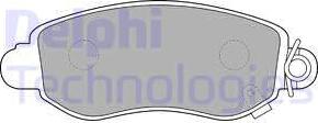 Delphi LP1582 - Гальмівні колодки, дискові гальма autozip.com.ua