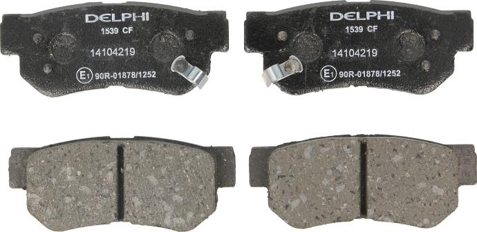 Delphi LP1539 - Гальмівні колодки, дискові гальма autozip.com.ua