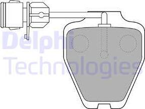 Delphi LP1530 - Гальмівні колодки, дискові гальма autozip.com.ua