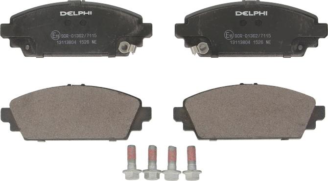 Delphi LP1526 - Гальмівні колодки, дискові гальма autozip.com.ua