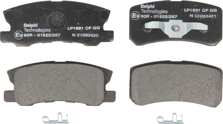Delphi LP1691 - Гальмівні колодки, дискові гальма autozip.com.ua