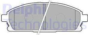Delphi LP1659-18B1 - Гальмівні колодки, дискові гальма autozip.com.ua