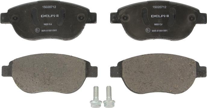 Delphi LP1653 - Гальмівні колодки, дискові гальма autozip.com.ua