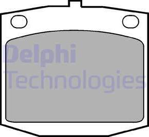 Delphi LP166 - Гальмівні колодки, дискові гальма autozip.com.ua