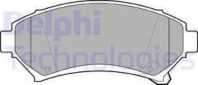 Delphi LP1609 - Гальмівні колодки, дискові гальма autozip.com.ua