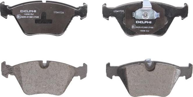 Delphi LP1608 - Гальмівні колодки, дискові гальма autozip.com.ua