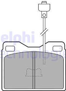 Delphi LP160 - Гальмівні колодки, дискові гальма autozip.com.ua