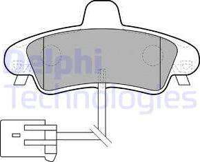 Delphi LP1683 - Гальмівні колодки, дискові гальма autozip.com.ua