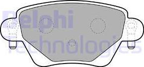 Delphi LP1682 - Гальмівні колодки, дискові гальма autozip.com.ua