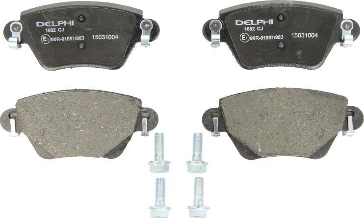 Delphi LP1682 - Гальмівні колодки, дискові гальма autozip.com.ua
