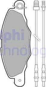 Delphi LP1629 - Гальмівні колодки, дискові гальма autozip.com.ua