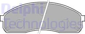 Delphi LP1671-18B1 - Гальмівні колодки, дискові гальма autozip.com.ua