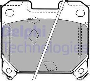 Delphi LP1062 - Гальмівні колодки, дискові гальма autozip.com.ua