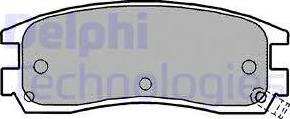 Delphi LP1150 - Гальмівні колодки, дискові гальма autozip.com.ua