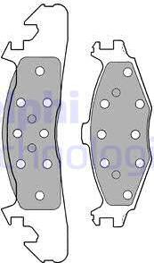 Delphi LP1163 - Гальмівні колодки, дискові гальма autozip.com.ua