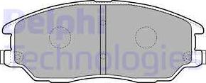 Delphi LP1857 - Гальмівні колодки, дискові гальма autozip.com.ua
