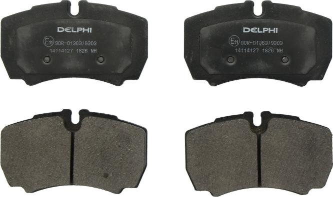 Delphi LP1826 - Гальмівні колодки, дискові гальма autozip.com.ua