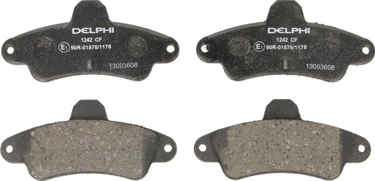 Delphi LP1242 - Гальмівні колодки, дискові гальма autozip.com.ua