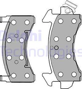 Delphi LP1258 - Гальмівні колодки, дискові гальма autozip.com.ua