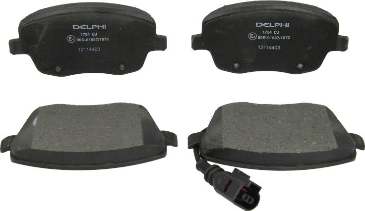 Delphi LP1754 - Гальмівні колодки, дискові гальма autozip.com.ua