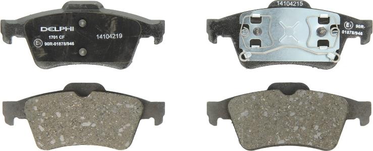 Delphi LP1701 - Гальмівні колодки, дискові гальма autozip.com.ua