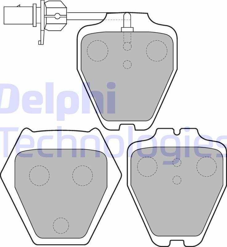 Delphi LP1703 - Гальмівні колодки, дискові гальма autozip.com.ua