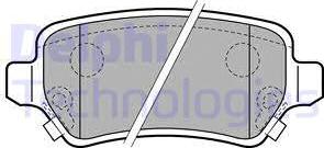 Delphi LP1717 - Гальмівні колодки, дискові гальма autozip.com.ua