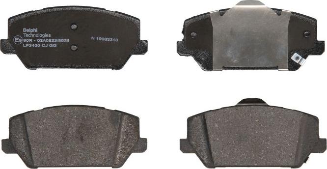 Delphi LP3400 - Гальмівні колодки, дискові гальма autozip.com.ua