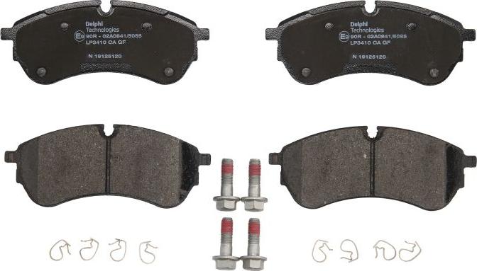 Delphi LP3410 - Гальмівні колодки, дискові гальма autozip.com.ua