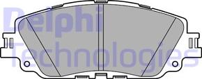 Delphi LP3596 - Гальмівні колодки, дискові гальма autozip.com.ua