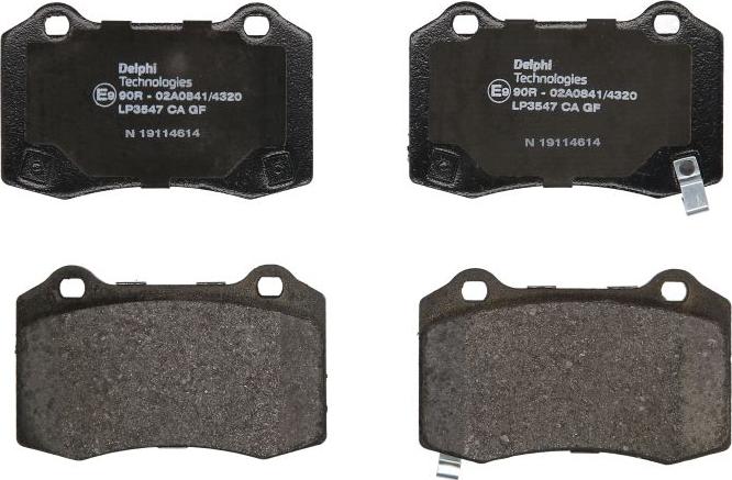 Delphi LP3547 - Гальмівні колодки, дискові гальма autozip.com.ua