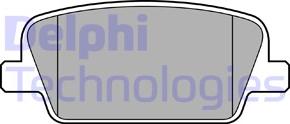 Delphi LP3554 - Гальмівні колодки, дискові гальма autozip.com.ua