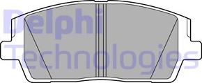 Delphi LP3552 - Гальмівні колодки, дискові гальма autozip.com.ua