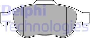 Delphi LP3588 - Гальмівні колодки, дискові гальма autozip.com.ua