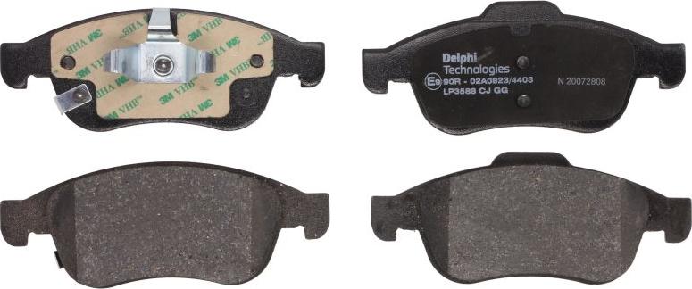 Delphi LP3588 - Гальмівні колодки, дискові гальма autozip.com.ua