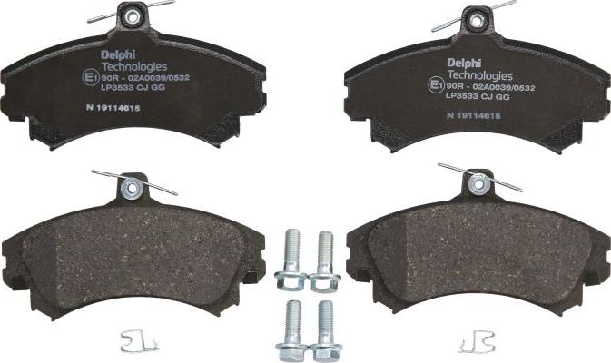 Delphi LP3533 - Гальмівні колодки, дискові гальма autozip.com.ua