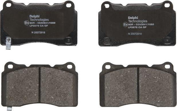 Delphi LP3575 - Гальмівні колодки, дискові гальма autozip.com.ua