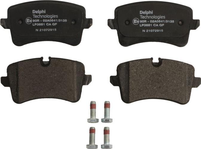 Delphi LP3681 - Гальмівні колодки, дискові гальма autozip.com.ua