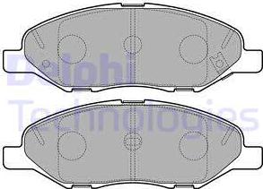 Delphi LP3169 - Гальмівні колодки, дискові гальма autozip.com.ua