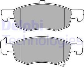 Delphi LP3163 - Гальмівні колодки, дискові гальма autozip.com.ua