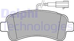 Delphi LP3185 - Гальмівні колодки, дискові гальма autozip.com.ua