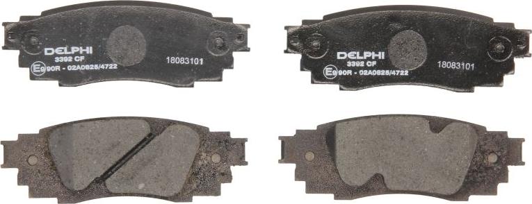 Delphi LP3392 - Гальмівні колодки, дискові гальма autozip.com.ua