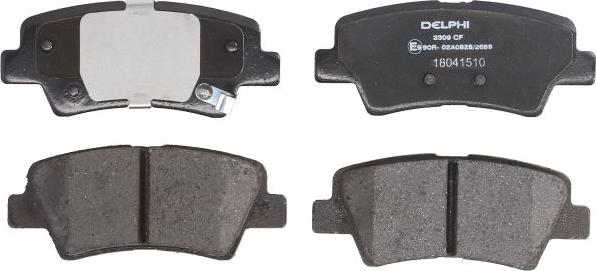 Delphi LP3309 - Гальмівні колодки, дискові гальма autozip.com.ua